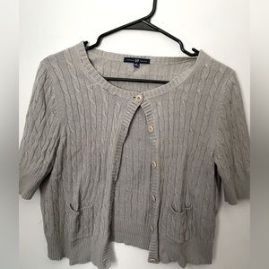 Grey gap button up sweater